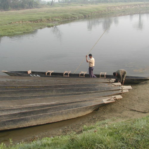 Boat parking area at Rapti river