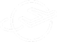 Icon of a white coffee cup inside a circular outline